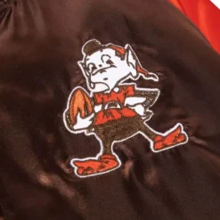 Woman Mitchell & Ness Jackets & Outerwear-Women'S Satin Jacket 2.0 Cleveland Browns