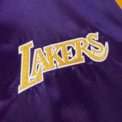 Woman Mitchell & Ness Jackets & Outerwear-Womens Satin Jacket 2.0 Los Angeles Lakers