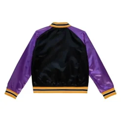 Woman Mitchell & Ness Jackets & Outerwear-Womens Satin Jacket 2.0 Los Angeles Lakers