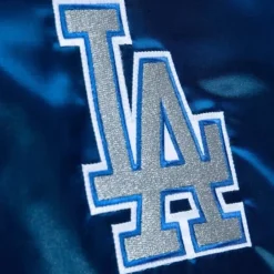 Woman Mitchell & Ness Jackets & Outerwear-Womens Satin Jacket 2.0 Los Angeles Dodgers