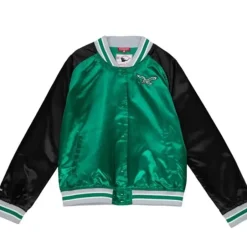 Woman Mitchell & Ness Jackets & Outerwear-Women'S Satin Jacket 2.0 Philadelphia Eagles