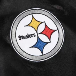 Woman Mitchell & Ness Jackets & Outerwear-Women'S Satin Jacket 2.0 Pittsburgh Steelers