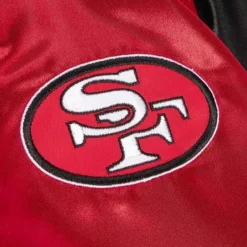 Woman Mitchell & Ness Jackets & Outerwear-Women'S Satin Jacket 2.0 San Francisco 49Ers