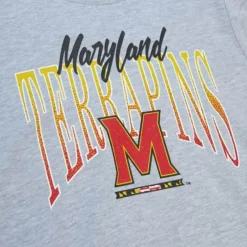 Woman Mitchell & Ness T-Shirts & Tops-Women'S Script Arc Tee University Of Maryland