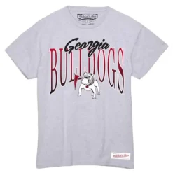 Woman Mitchell & Ness T-Shirts & Tops-Womens Script Arc Tee University Of Georgia