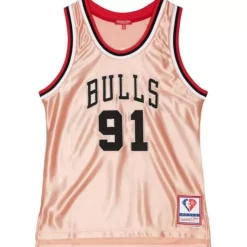 Mitchell & Ness Nba Swingman-Womens 75Th Anniversary Rose Gold Swingman Dennis Rodman Chicago Bulls 1997-98 Jersey