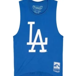 Woman Mitchell & Ness T-Shirts & Tops-Womens Tonal Logo Story Tank Los Angeles Dodgers