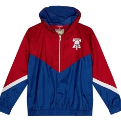 Woman Mitchell & Ness Jackets & Outerwear-Womens Windbreaker 3.0 Philadelphia 76Ers