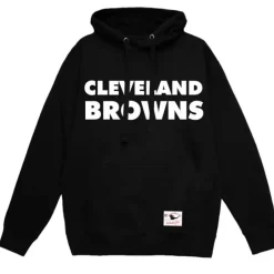 Men Mitchell & Ness Hoodies & Sweatshirts-Wordmark 1 Hoodie Cleveland Browns