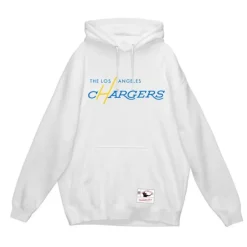 Men Mitchell & Ness Hoodies & Sweatshirts-Wordmark 2 Hoodie Los Angeles Chargers