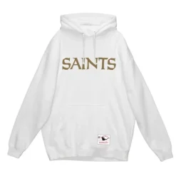 Men Mitchell & Ness Hoodies & Sweatshirts-Wordmark 2 Hoodie New Orleans Saints