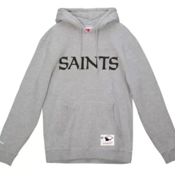 Men Mitchell & Ness Hoodies & Sweatshirts-Wordmark 2 Hoodie New Orleans Saints