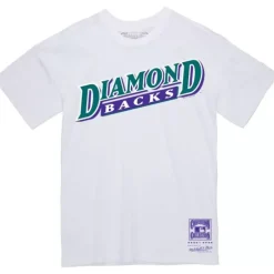 Men Mitchell & Ness T-Shirts & Tops-Wordmark 2 Tee Arizona Diamondbacks