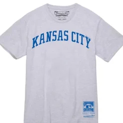 Men Mitchell & Ness T-Shirts & Tops-Wordmark 1 Tee Kansas City Royals