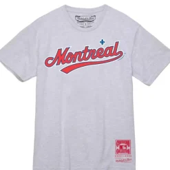 Men Mitchell & Ness T-Shirts & Tops-Wordmark 1 Tee Montreal Expos