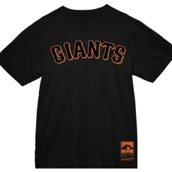 Men Mitchell & Ness T-Shirts & Tops-Wordmark 2 Tee San Francisco Giants