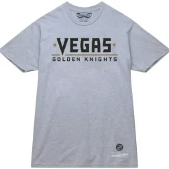 Men Mitchell & Ness T-Shirts & Tops-Wordmark 1 Tee Vegas Golden Knights