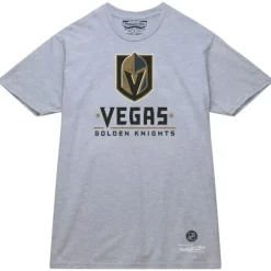 Men Mitchell & Ness T-Shirts & Tops-Wordmark 2 Tee Vegas Golden Knights